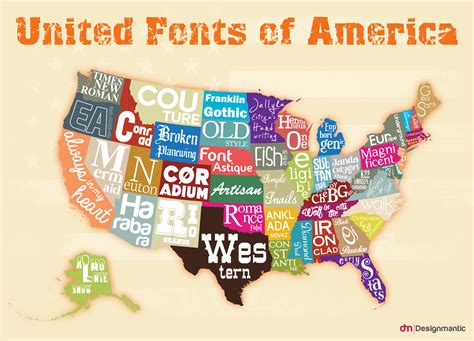 Infographic The United Fonts Of America