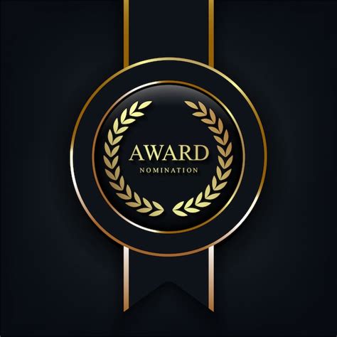 Premium Vector Realistic Award Nomination Signs