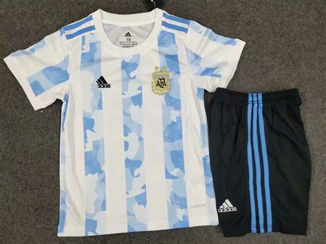The argentina national football team (spanish: 2020-2021 Children New Argentina home blue soccer uniforms ...