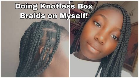 day 18 doing my own knotless braids for the first time 25 days of christmas youtube