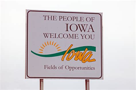 Welcome To Iowa Sign Stock Photo Download Image Now Istock