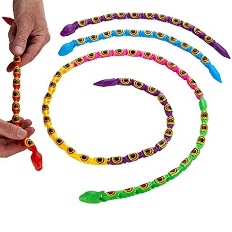 Kicko Wacky Wiggly Jointed Snakes 12 Pack 15 Inch Long Plastic
