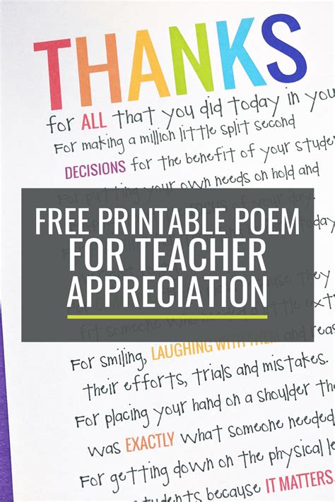 If You Didnt Hear This From Anyone Today Teacher Appreciation Poems