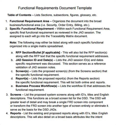 7 Business Requirements Document Templates Pdf Word Sample Templates