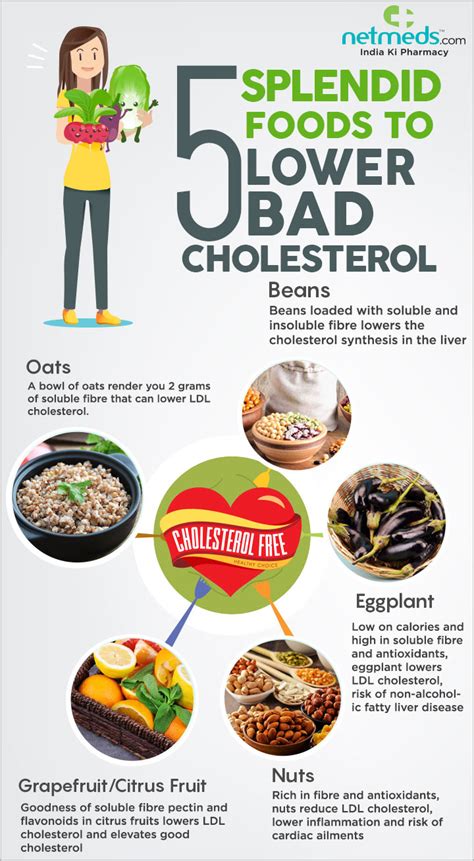Amazing Foods To Reduce Ldl Cholesterol Infographic Netmeds