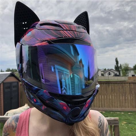 Cat Ear Motorcycle Helmet Motokitties Custom Motorcycle Helmets