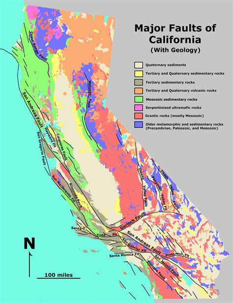 Map Of California Earthquake Fault Lines Secretmuseum