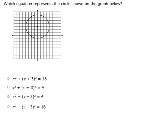 Answered Which Equation Represents The Circle Bartleby