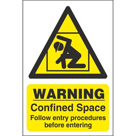 Warning Confined Space Signs Hazard Construction Safety Signs Ireland