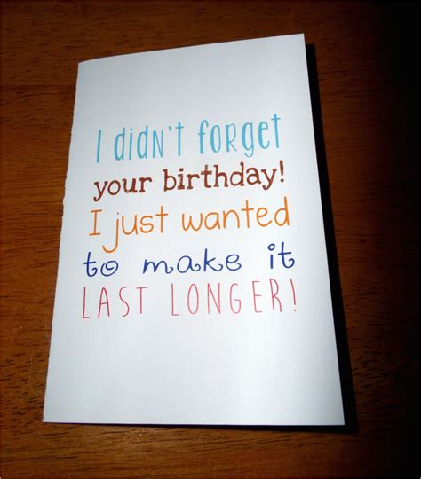 Funny Late Birthday Cards Funny Belated Birthday Card I Didn 39 T