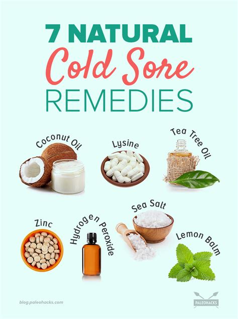 Give these tips a try: 7 Natural Cold Sore Remedies | PaleoHacks Blog