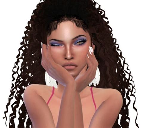 The Sims 4 Ebonix Curly Hair Ethnic Alpha Hair Ethnic