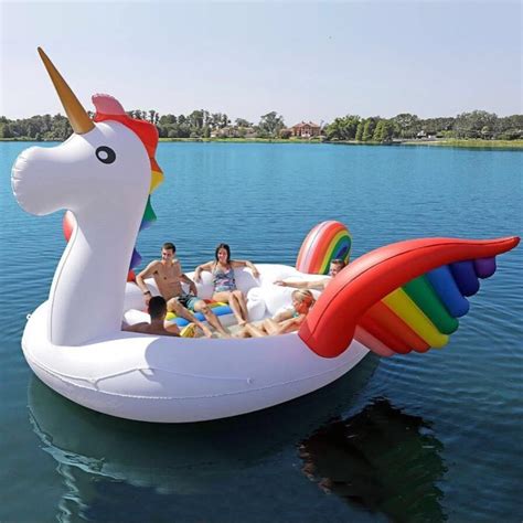 2019 Hot Load 6 Adults Huge Unicorn Inflatable Boat Pool Float Giant Inflatable Flamingo