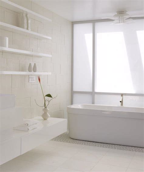Floating bathroom shelves give a small space some big personality — particularly if you don't have added space in your bathroom for more cabinets. Great Ideas for Black, White, Glass and Corner Wall ...