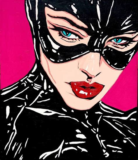 “catwoman” Pop Art Painting In 2021 Batman Comic Art Pop Art Drawing