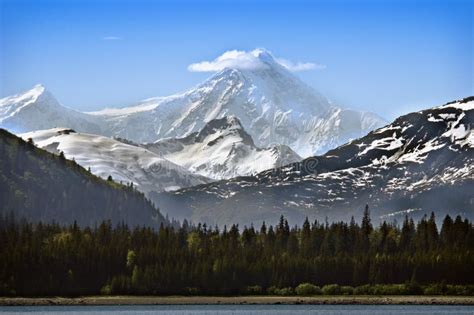 Snow Capped Mountain Alaska Stock Photo Image Of Americas Travel