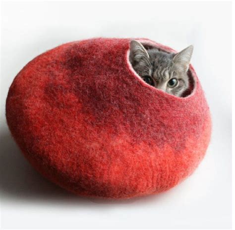 Felted Wool Cat Bed They Love The Smell Of Wool Crazy Cat Lady Crazy