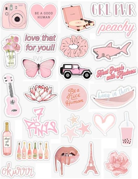 Peach Pink Sticker Pack Sticker By Lauren53103