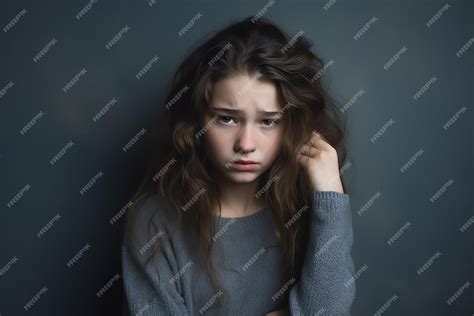 Premium Ai Image Sad Depressed Teen Adolescent Girl Looking Sad Feeling Lonely At School