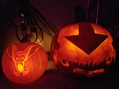 Appa And Momo Pumpkin Carving Halloween Pumpkin Designs Pumpkin