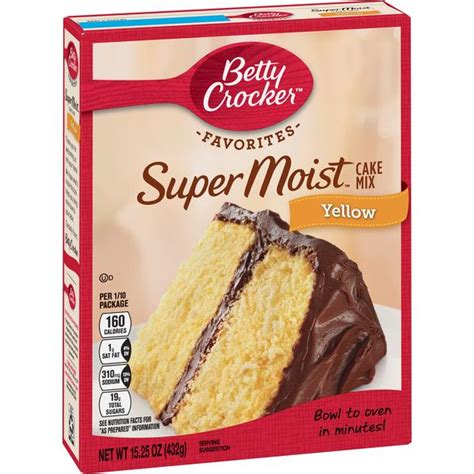 Scroll on to find easy recipes for everything from birthday cake shots (cake and booze, need i say more) to pumpkin cinnamon rolls, and almond chocolate biscotti. Betty Crocker Super Moist Yellow Cake Mix | Hy-Vee Aisles ...