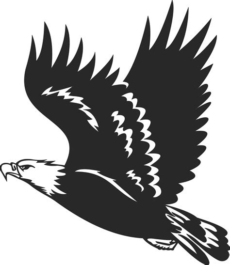 Clipart Vector Graphic American Eagle Silhouette Cameo Cricut Digital