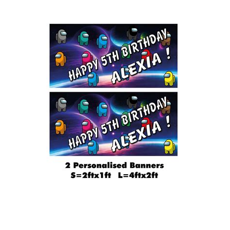 Among Us Birthday Banner