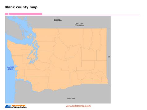Washington Map Editable Powerpoint Maps