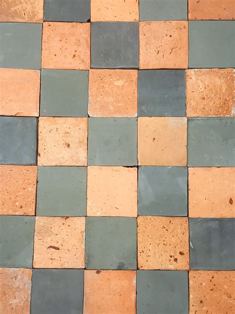Checkerboard Floor Of Antique Terracotta And Braised Tiles Piet Jonker