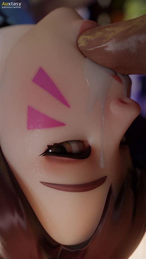Rule 34 3d Auxtasy Blender Close Up Cum In Mouth Dva Facefuck Fellatio Looking At Viewer Oral