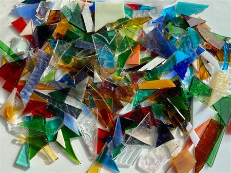 Stained Glass Pieces 500g Mosaic Supplies Glass For Etsy
