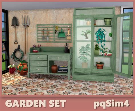 Garden Set The Sims 4 Custom Content En 2021 Casa Sims Muebles