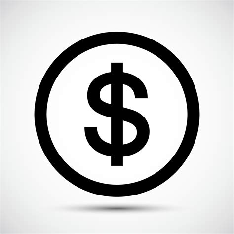 Icono Negro Signo De Símbolo De Dólar Aislado Sobre Fondo Blanco