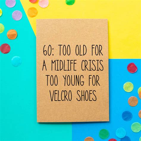 Velcro Shoes Funny 60th Birthday Card By Bettie Confetti