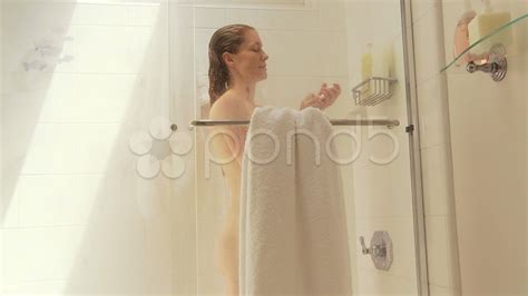 Woman Washing In Shower Stock Footage YouTube