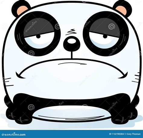 Cartoon Sad Panda Cub Stock Vector Illustration Of Young 116198384