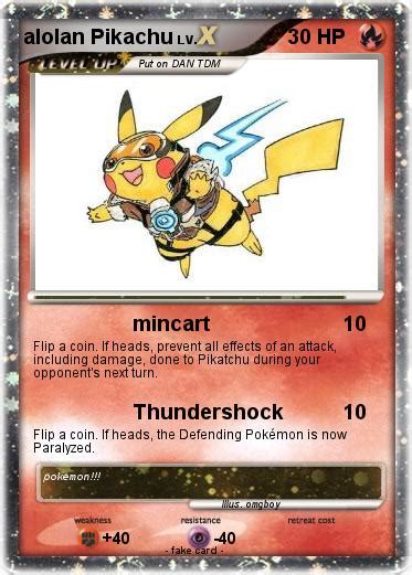 Pokémon Alolan Pikachu 4 4 Mincart My Pokemon Card