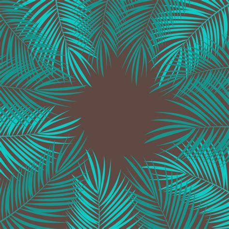 Palm Leaf Vector Background Illustration Stock Vector Image By