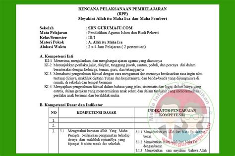 Download Rpp Pai Kelas 3 Sd Kurikulum 2013 Lengkap