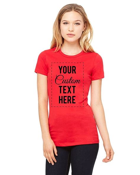 Amazon Com InkThread Womens Custom T Shirt Cotton Personalize 4 Lines