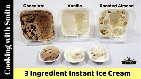 3 Ingredient Instant Ice Cream Recipe Vanilla Chocolate Roasted