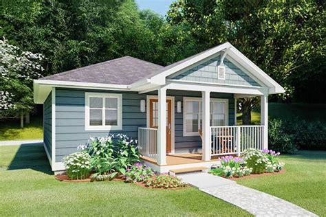 Cozy Tiny Home With Gabled Front Porch 67754mg Architectural