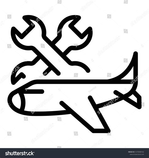 Icono De Reparación De Aeronaves Del Vector De Stock Libre De