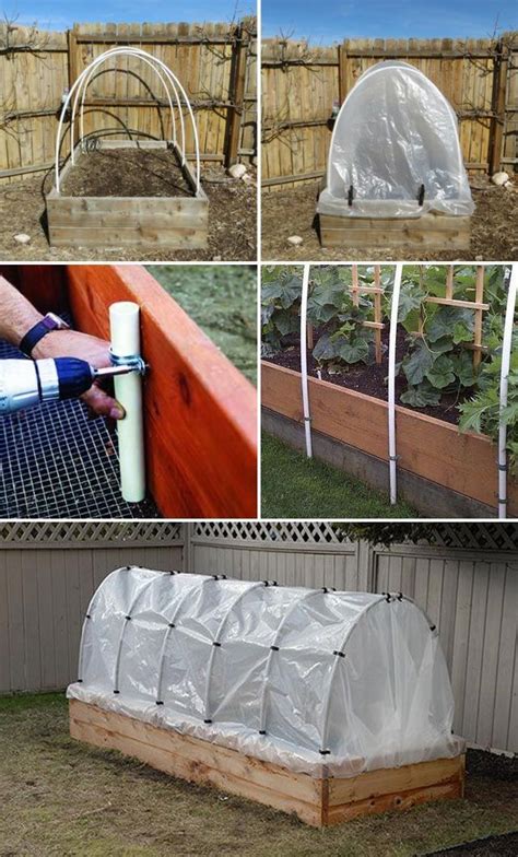 Raised Garden Beds Can Be Turn Into Hoop Houses Just Using Pvc Pipes And Plastic Sheeting