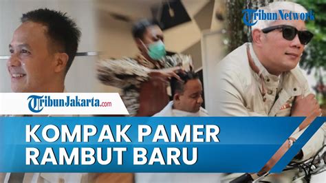 Setelah Jokowi Sebut Pemimpin Berambut Putih Anies Ganjar Dan Kang Emil Kompak Pamer Rambut