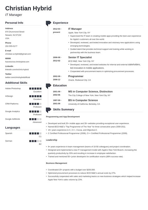 Combination Resume Template And 5 Combo Examples