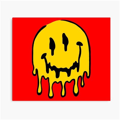 Dripping Smiley Face Canvas Print By Ashlea Cook Pop Art Canvas