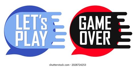 Play Game Over Banners Design Template Stock Illustration 2028724253