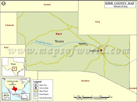 Kerr County Map Map Of Kerr County Texas