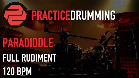 Paradiddle Full Rudiment 120 Bpm Snare Drum Exercise Youtube